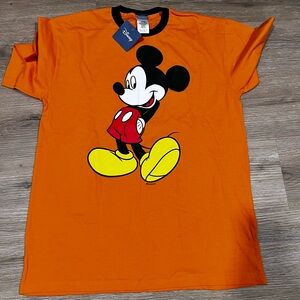 Disney Orange and Black Mickey Mouse Tee